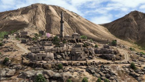 A ruined hilltop settlement waiting to be rebuilt.